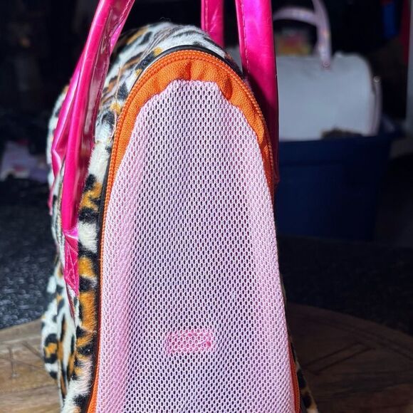 9” Pucci Pups Battat Leopard Print Heart Plush Stuffed Animal Carrier EPC - Picture 2 of 9